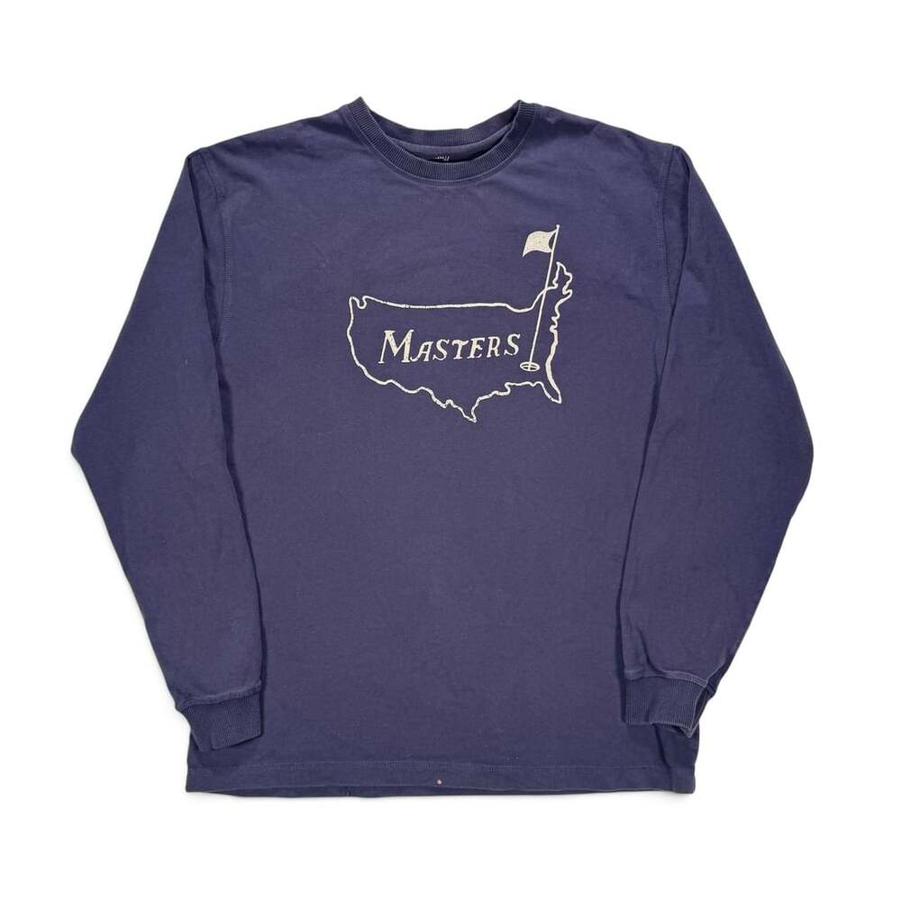 Masters Augusta National Golf Tournament Sz. Medium Long Sleeve Shirt Navy